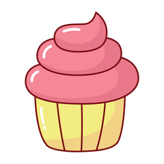 Cupcake with cream icon.