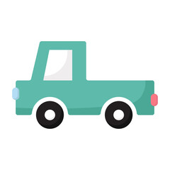 Pickup truck flat icon.