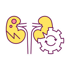 kidney problem, Causes, metabolism, color editable icons for web design