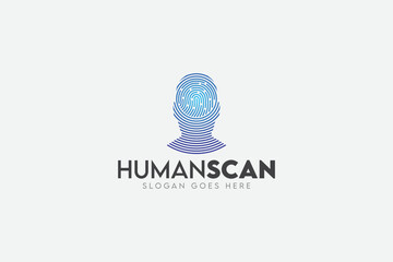 Human Scan Technology Logo Vector EPS