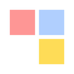 pastel square box icon
