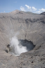 mount bromo vulcano active close up from edge indonesia java