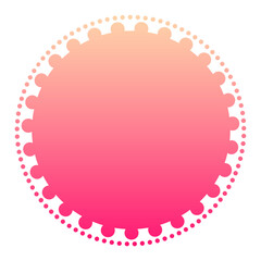Naklejka premium gradient round frame with dotted outline 