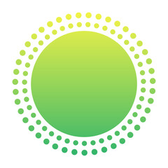 gradient round frame with dotted outline
