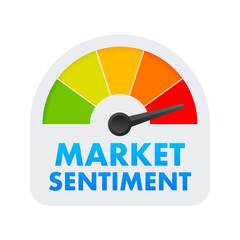 Market sentiment, fear and greed index. Market sentiment. Business concept