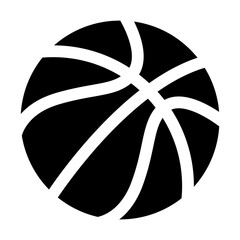 Basket ball flat icon for apps and websites with transparent background PNG © Evolvect
