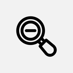 Zoom out icon in line style about user interface, use for website mobile app presentation