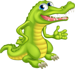 Fototapeta premium Cartoon Crocodile or Alligator