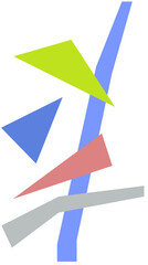 Modern geometric abstract shape for decoration. colourful and eye catching for your graphic design