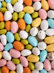 Сhocolate dragees candy from different types