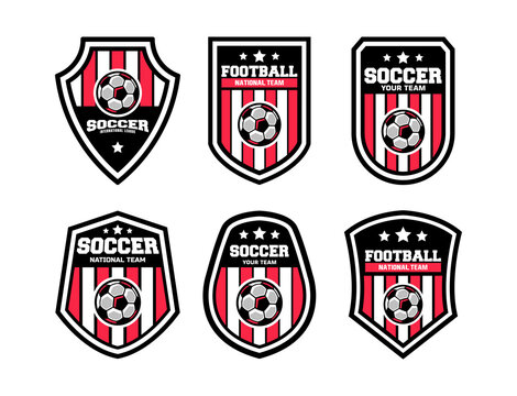 Set of football logos. Soccer logo collection