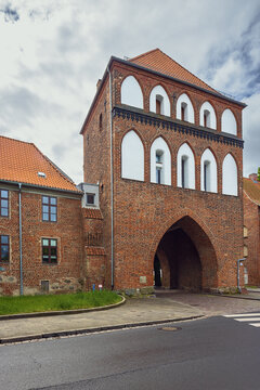 View of the Knieper Gate one of the two remaining city gates of Stralsund