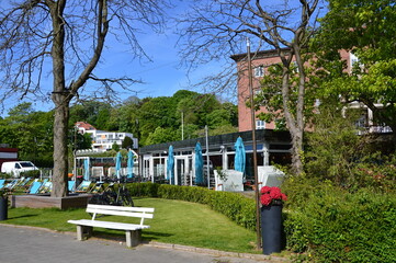 Promenade at the Bay Förde in Kiel, the Capital City of Schleswig - Holstein
