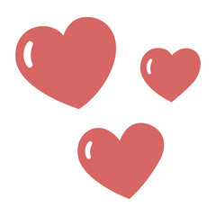 Flat heart icon
