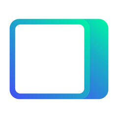 gradient square infographic text box
