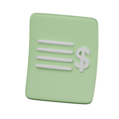 3D Invoice Illustration