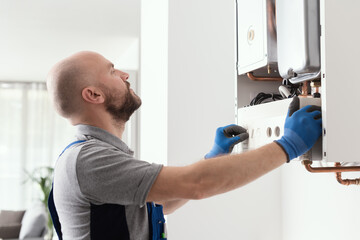 Professional boiler service at home