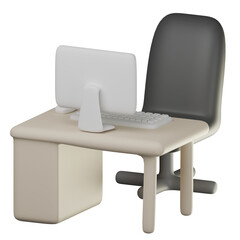 3D Workspace Illustration