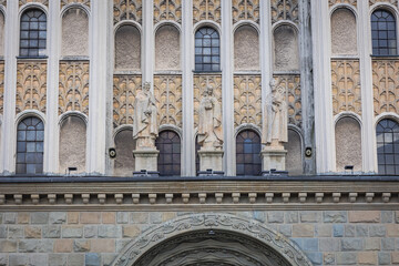 Details of Saint Nicholas Cathedral in Bielsko-Biala, Silesia region of Poland