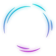 glow gradient split round frame
