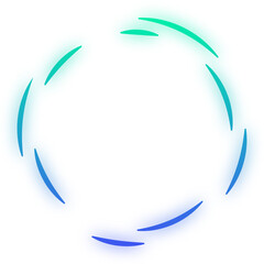 Obraz premium glow gradient split round frame 