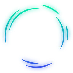 Obraz premium glow gradient split round frame 