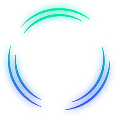 Naklejka premium glow gradient split round frame 