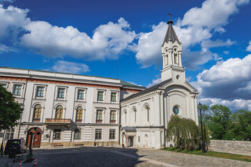 Fototapeta na wymiar Castle chapel of St Anne in historic part of Bielsko-Biala city, Silesia region of Poland