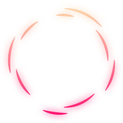 glow gradient split round frame
