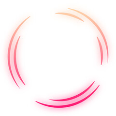 Obraz premium glow gradient split round frame 