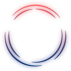 glow gradient split round frame
