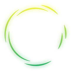 glow gradient split round frame
