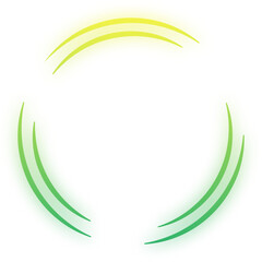 glow gradient split round frame
