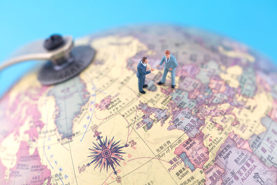 Miniature creative global trade do business