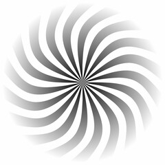 black and white abstract swirly sun brust background