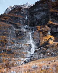 waterfall in autumn