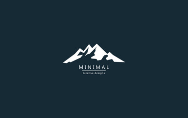 Fototapeta na wymiar a line art icon logo of a mountain