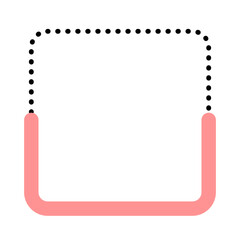 half color square frame
