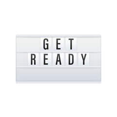 Fototapeta premium Lightbox with Get ready. Lightbox banner. Web design. Vector stock illustration