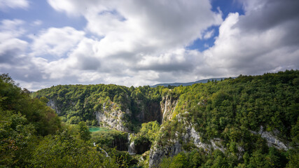 Naklejka premium National park Plitvicer lakes with beautiful turquois water