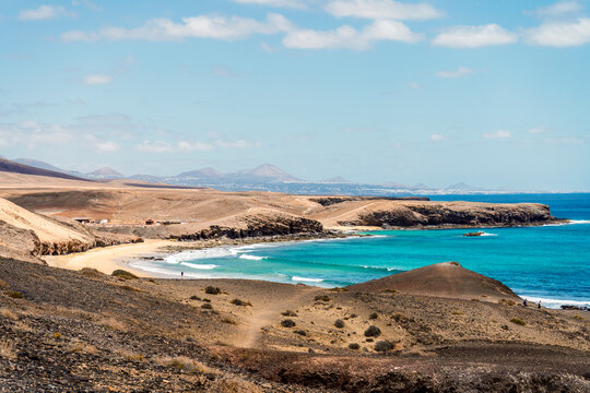 Beach called Caleta del Congrio in Los Ajaches National Park at Lanzarote, Canary Islands, Spain