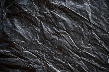 Black plastic garbage bag texture