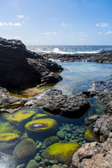 Natural pools Charcones in Lanzarote, Canary Islands, Spain