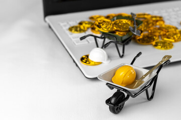 暗号資産をマイニングするイメージ