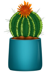 Cactus cartoon illustration.