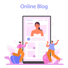 Make up artist online service or platform. Beauty procedure, applying