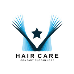 Hair Care Logo, Scalp Layer Design, Health Salon Brand Illustration