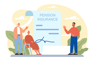 Pension insurance concept. Idea of security and protection of property