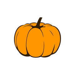 Símbolo otoñal. Calabaza aislada para su uso en Halloween o Thanksgiving