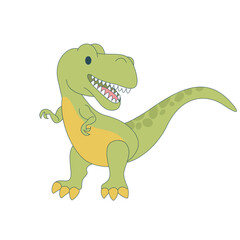 cute illustration of dinosaur 